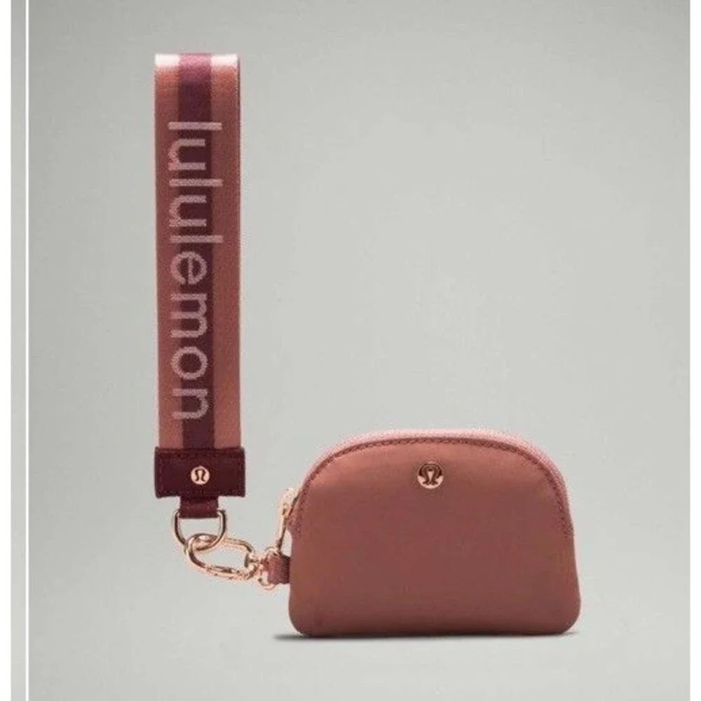 Lululemon Dual Pouch Wristlet Garnet Spiced Chai New with tags